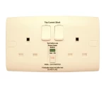 فيش كهرباء مزدوج بمفتاحين ثنائى القطب مع حماية من التكهرب 13 أمبير  الفنار موديل ألف كلاسيك المقاس  7x14 اللون البيج